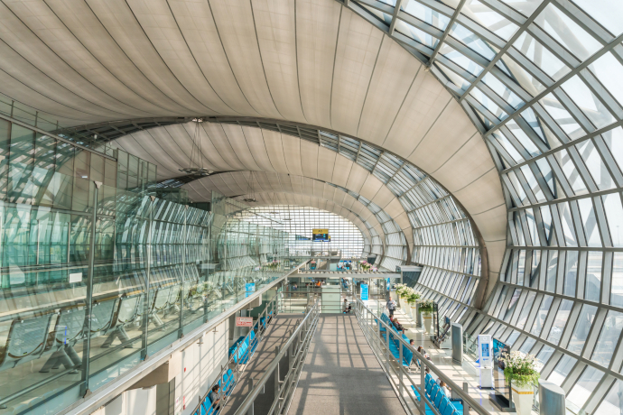 Bangkok Airport has a single passenger terminal.